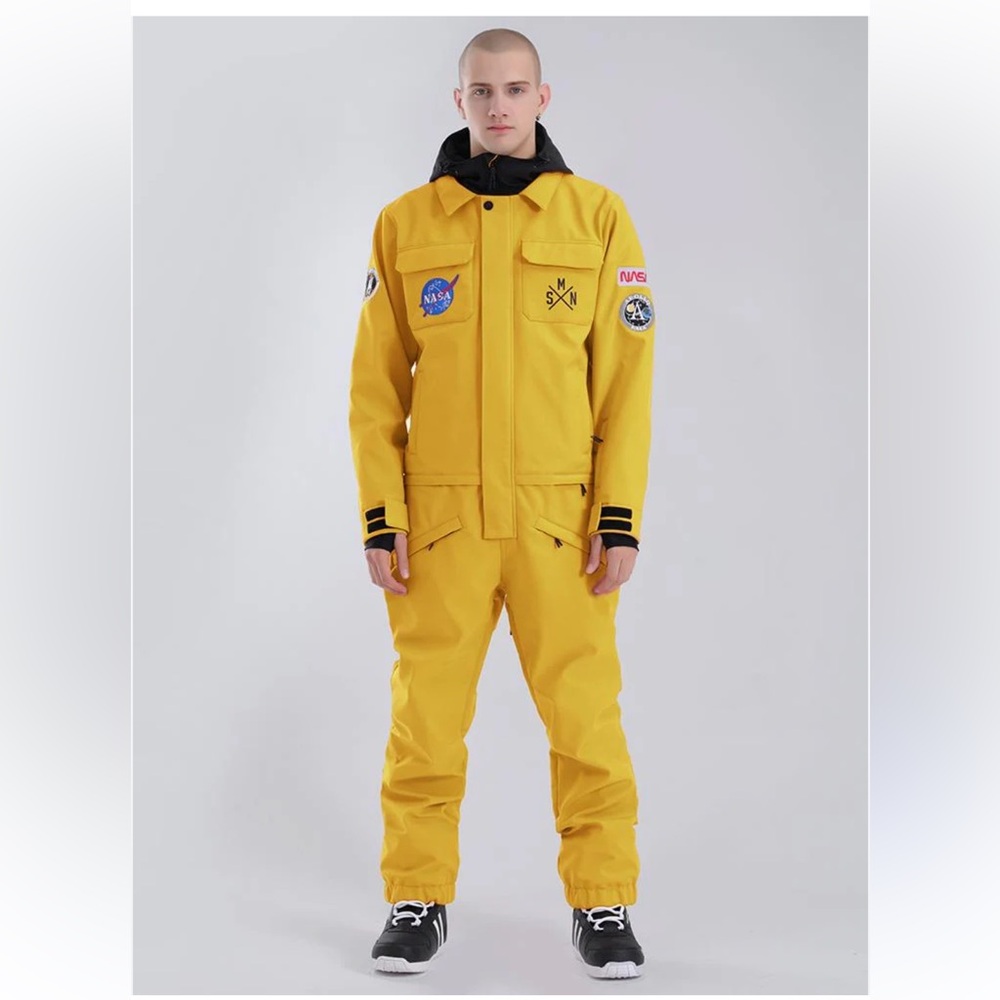 Men's Slope Star Yellow One Piece Snowboard Ski Suits